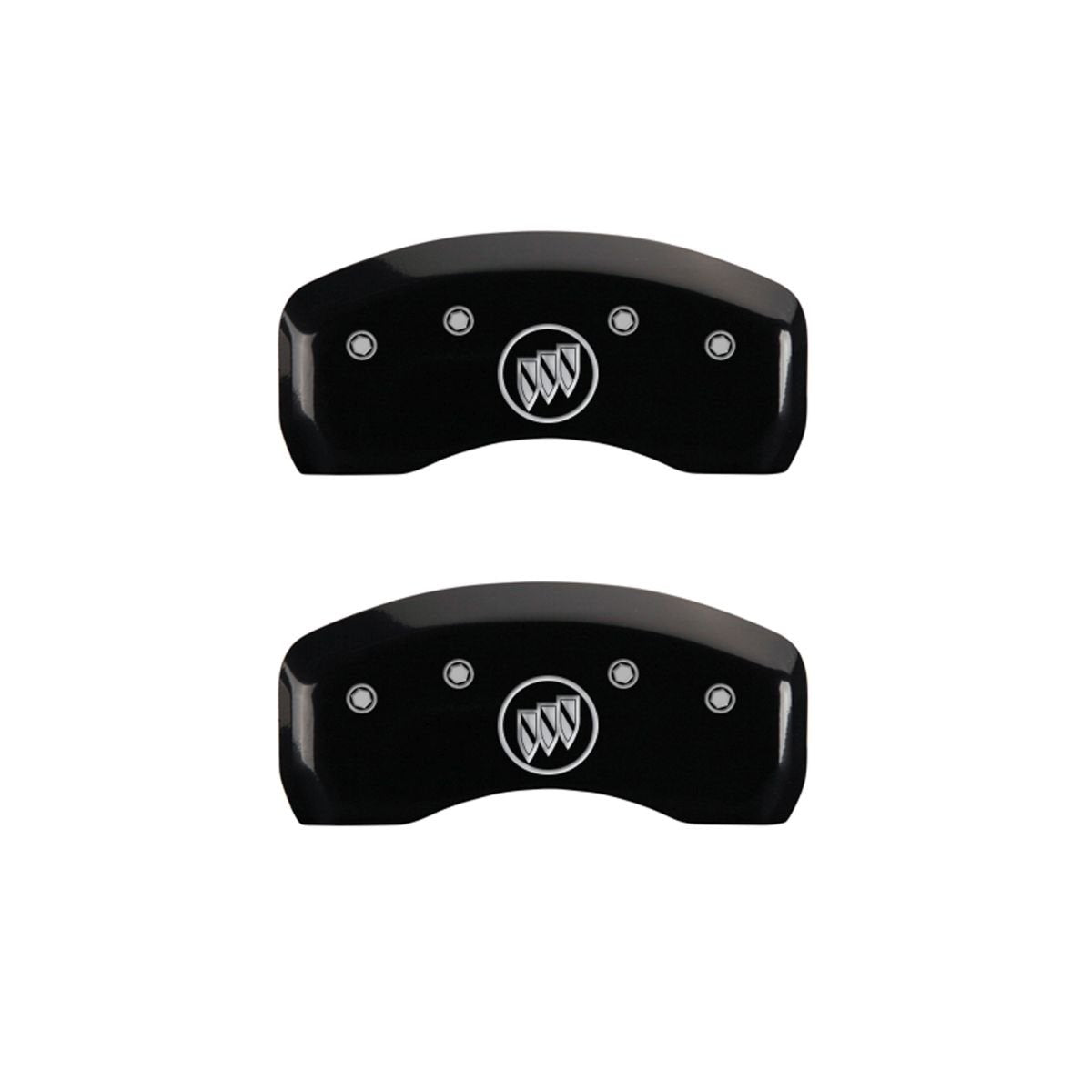 Buick MGP Caliper Covers 49007SBSHBK Black Caliper Covers - Engraved Front & Rear44; Set of 4