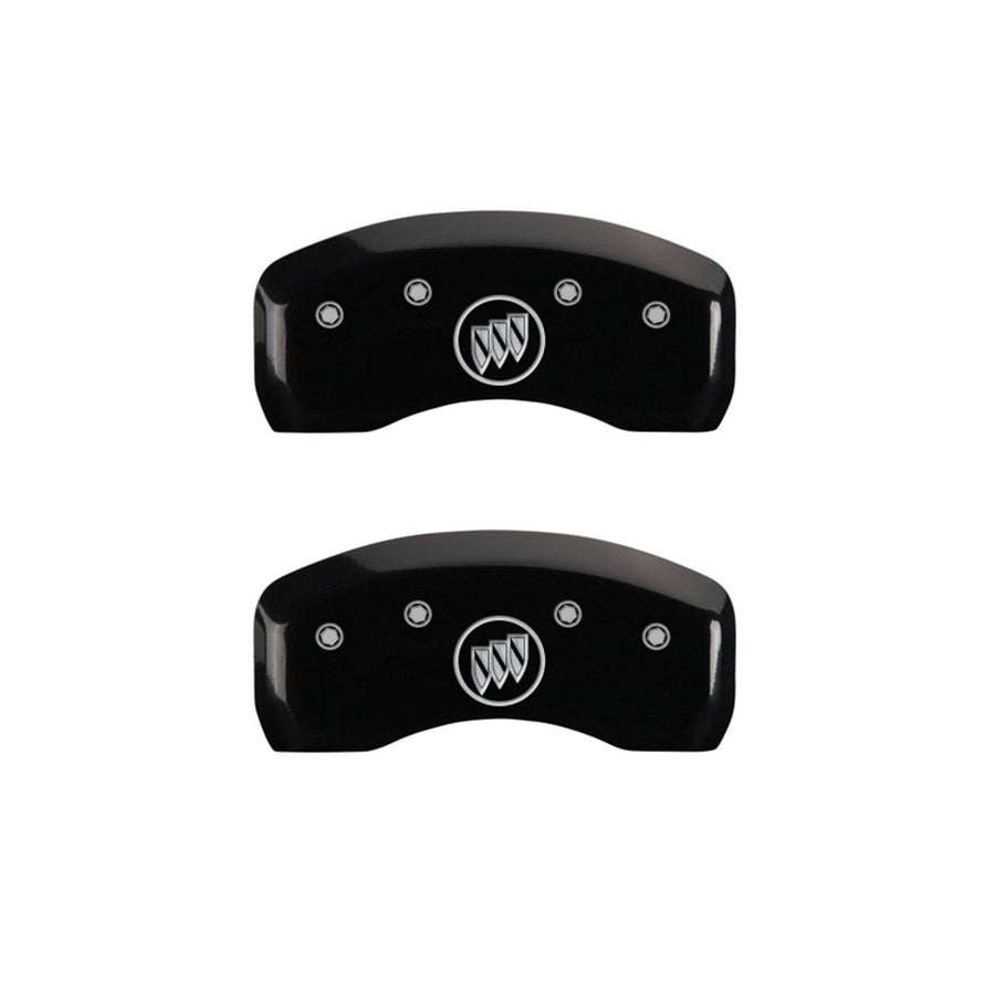 Buick MGP Caliper Covers 49007SBSHBK Black Caliper Covers - Engraved Front & Rear44; Set of 4