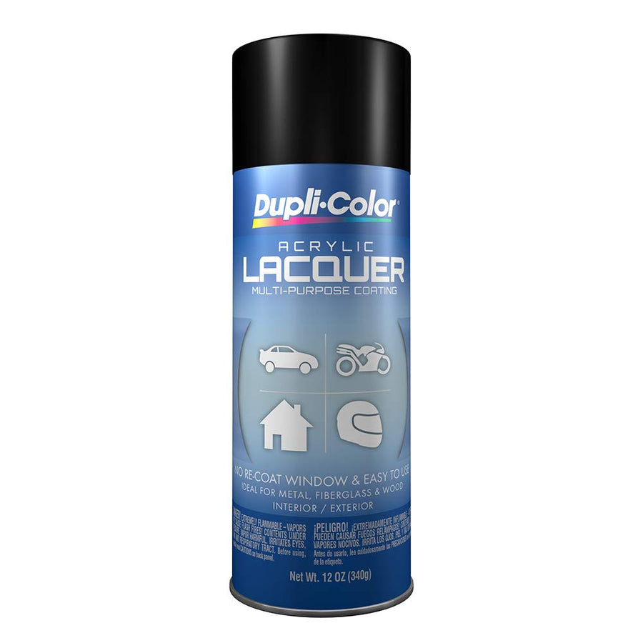 Semi-Gloss Dupli-Color EDAL1608 Premium Lacquer – Black Spray Paint - 12 oz. Aerosol Can