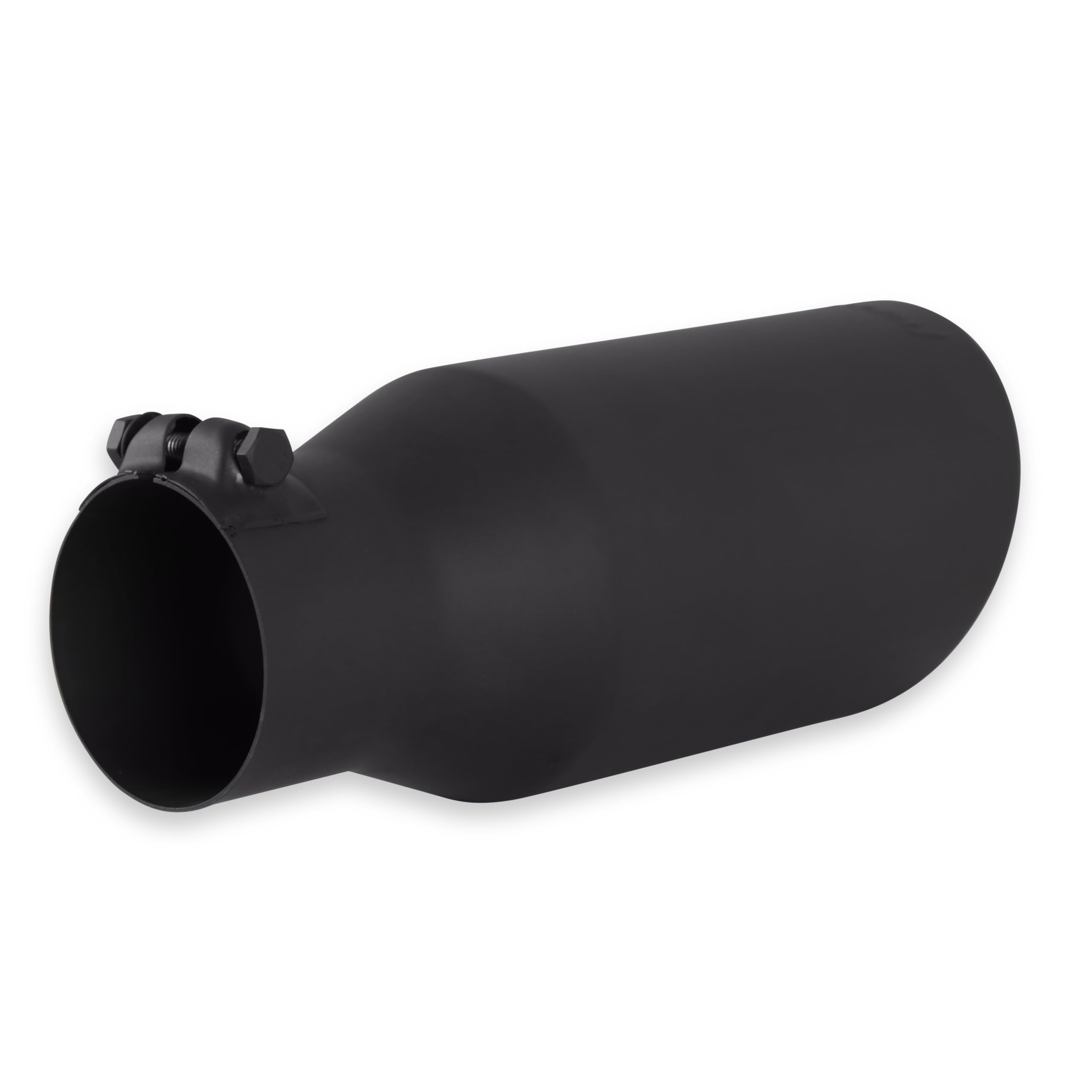 Flowmaster Exhaust Tip 15406B 4.5 Inch Angle Cut Black Ceramic Coated 304 Stainless Steel Fits 3 Inch Tubing 11 Inch Long - Clamp On - Sold Individually