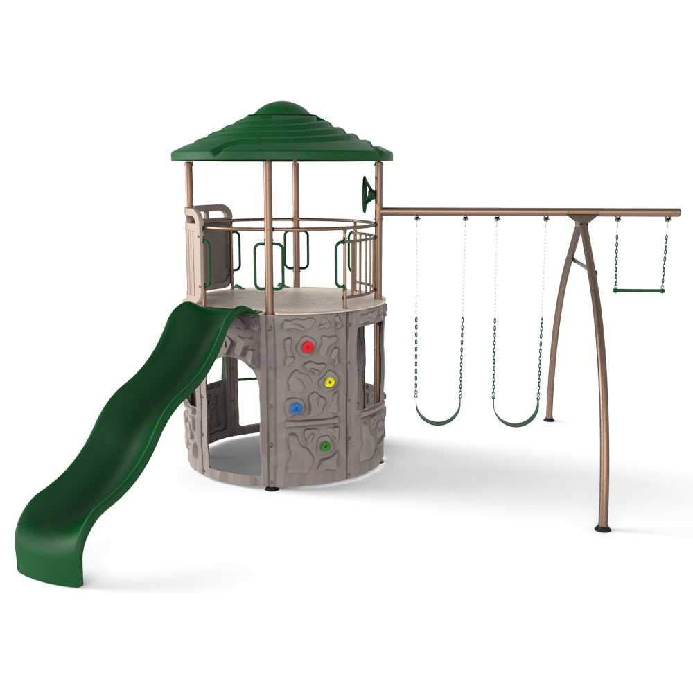 Adventure Tower Lifetime 290633 Swing Set, Earthtone