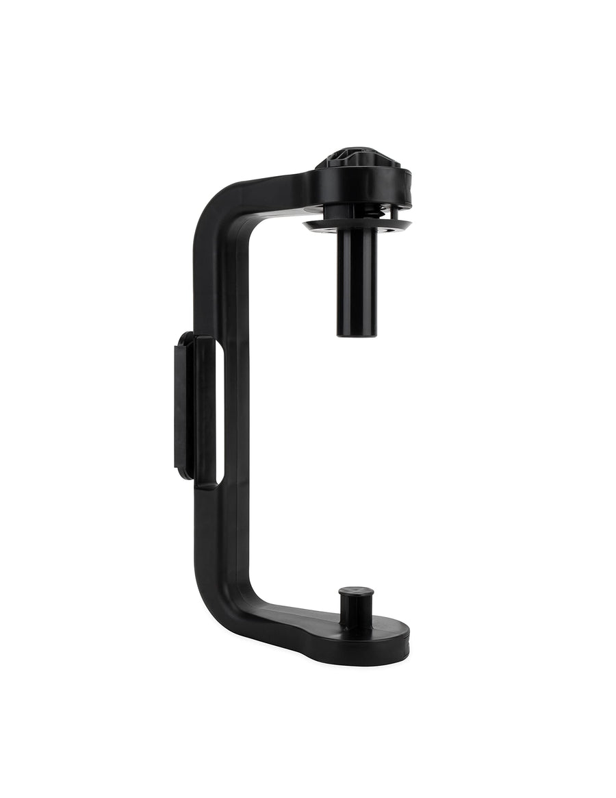 Paper Towel Holder Camco | Ideal for Compact Areas | Features Mountable Design and Adjustable Side Knob | Black (57115)