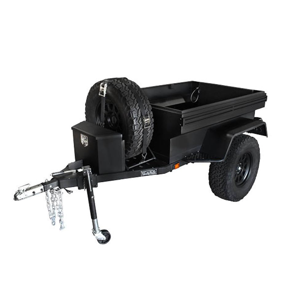 Off Road Trailer Spare Tire Carrier - Overland Vehicle Systems with Mounting Hardware