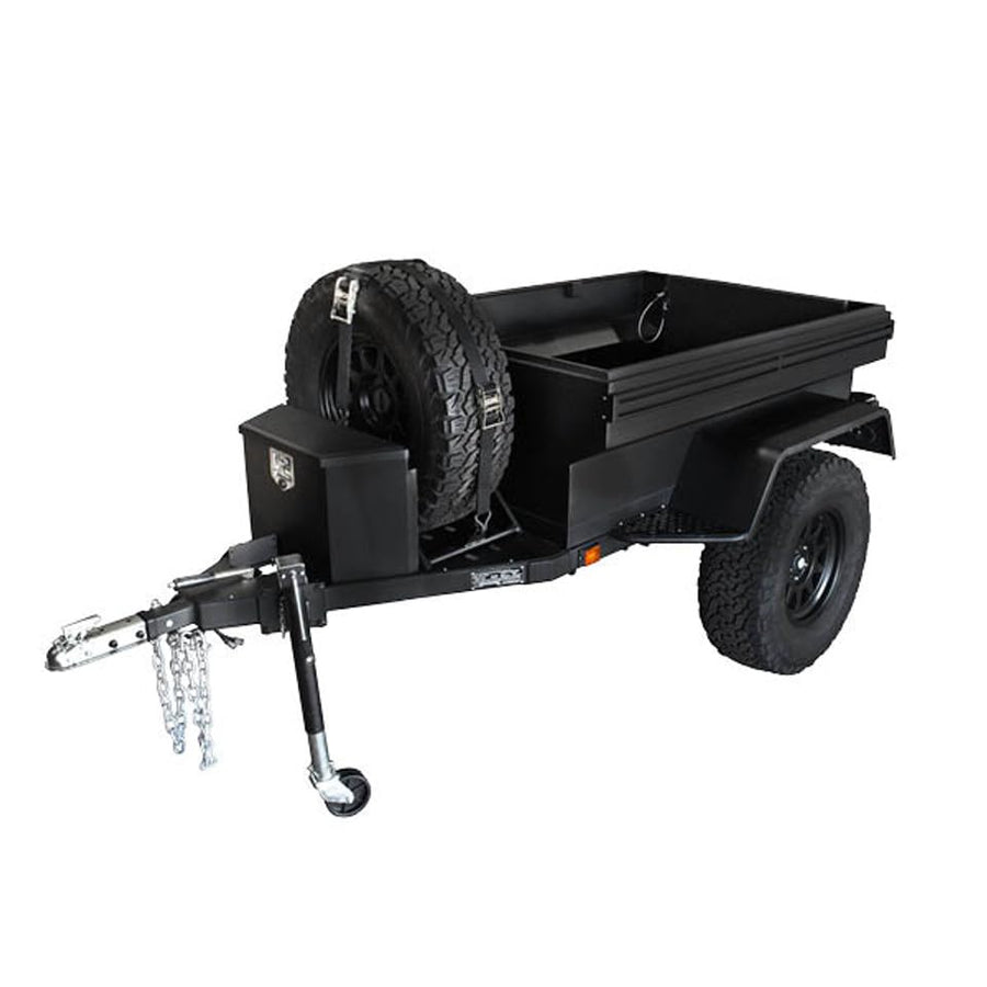 Off Road Trailer Spare Tire Carrier - Overland Vehicle Systems with Mounting Hardware