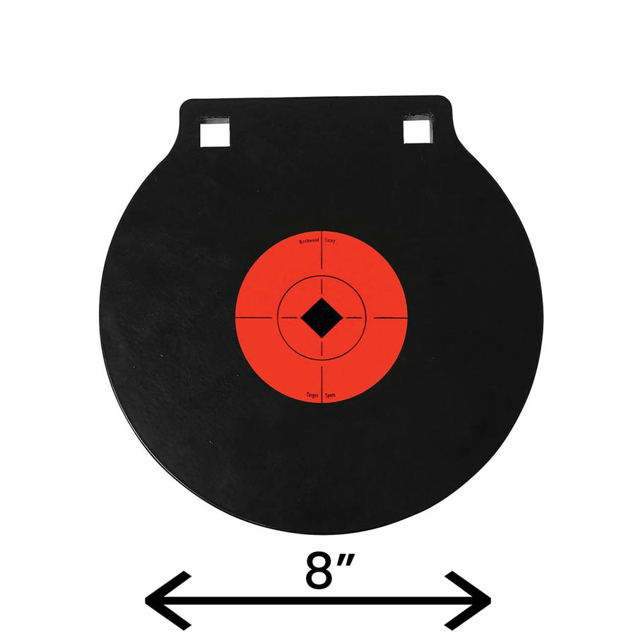 Birchwood Casey AR500 Steel World of Targets Shooting Hunting Sports Competition 8" Double Hole 3/8" Gong Target