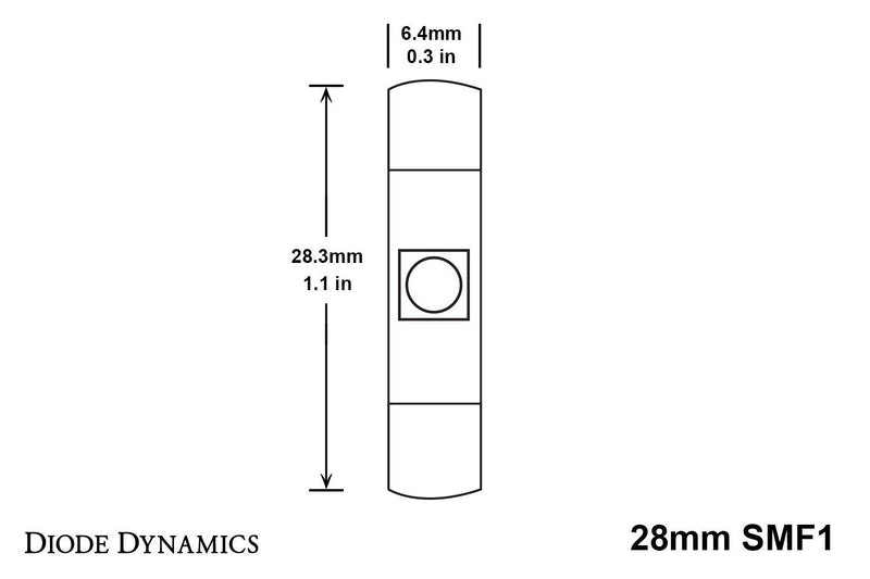 Warm White 28mm SMF1 LED Bulb Single Diode Dynamics