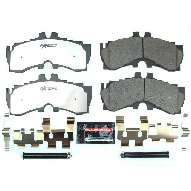 Power Stop Z26-2062, Front Carbon Fiber Ceramic Z26 Street Warrior Brake Pads with Hardware