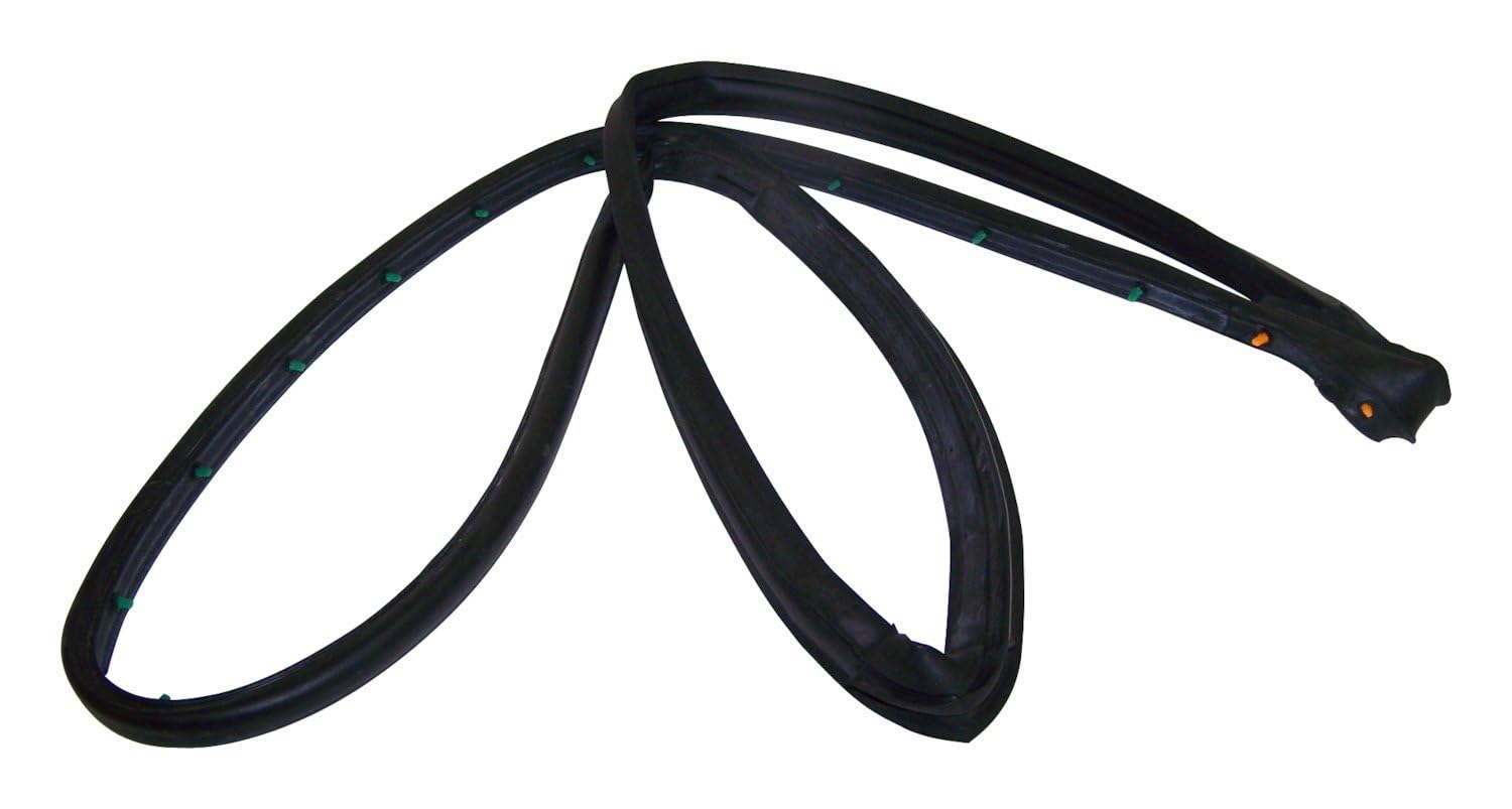 Left Side Door Weatherstrip Crown Automotive 5017463AF, Black
