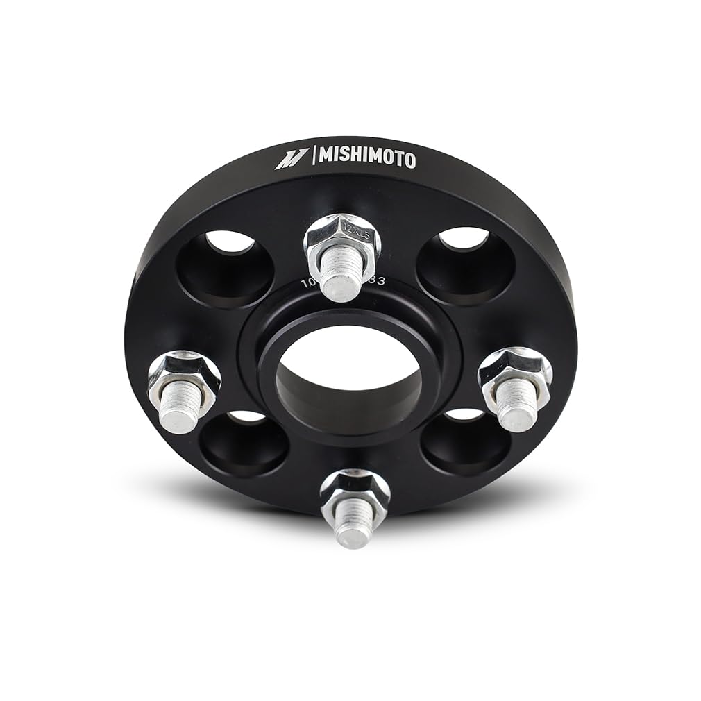 Mishimoto 4x100 Wheel Spacers, 56.1 Center Bore, M12x1.5, 20mm Thick, Black