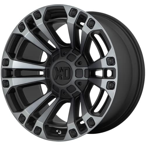 XD851 WHEELS BY KMC XD SERIES 20x9 5x127.00/5x139.70 SATIN BLACK W/GRAY TINT (18 mm) Wheel Rim