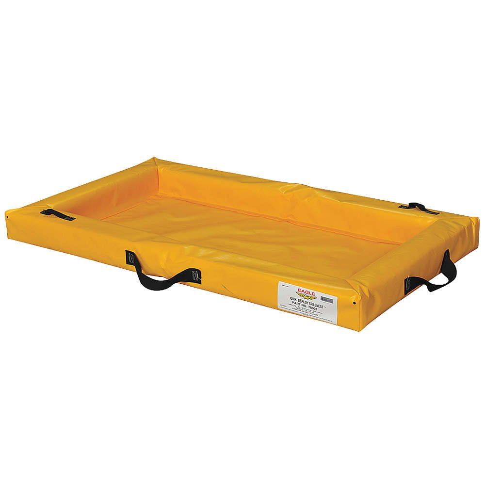 Eagle Quik-Deploy T8003 SpillNest, 2' x 4' x 4" (0.6 cm x 1.2 cm x 10 cm), Yellow