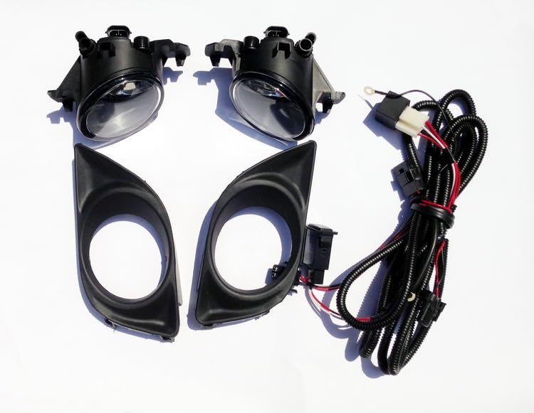 OEM Replica Black Horse Fog Light Clear Compatible with 2013-2015 Altima-NI441OE