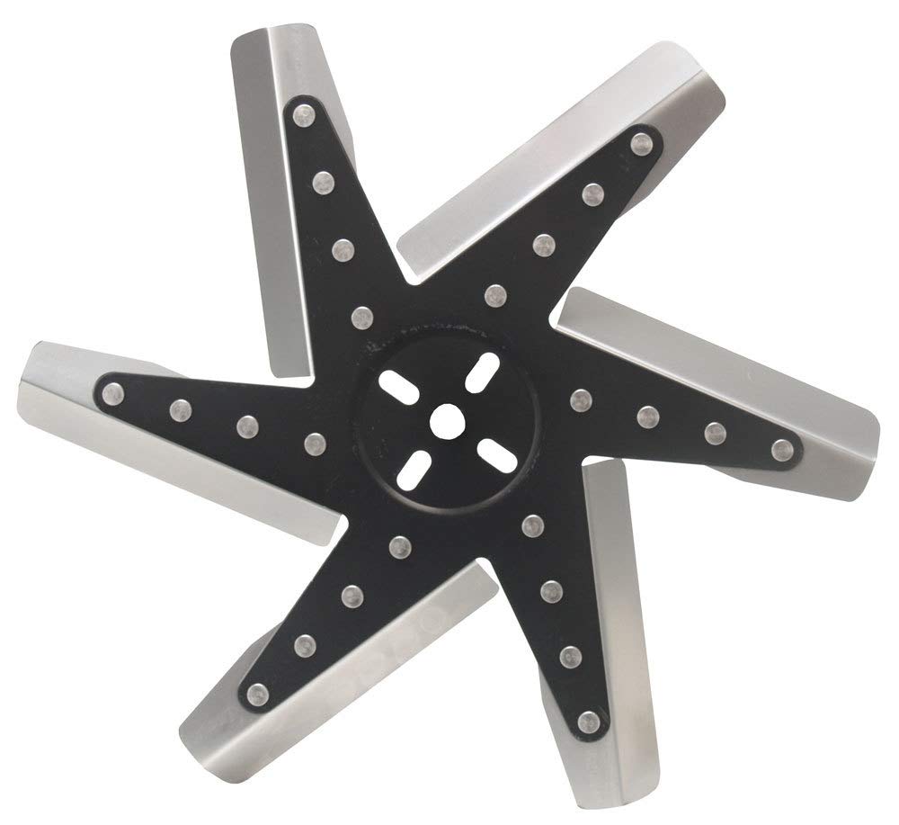 Derale 15" High Performance Stainless Steel Flex Fan Standard Rotation, Black
