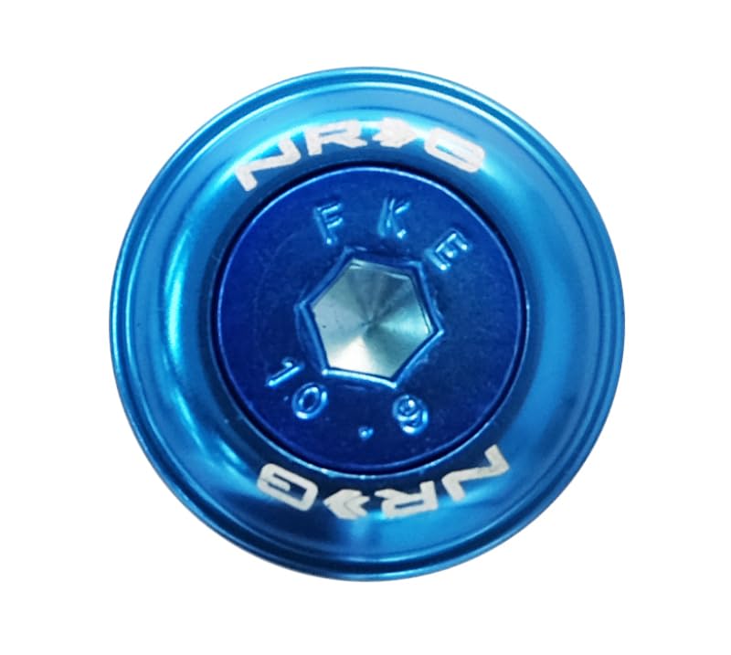 Plastic Blue Fender Washer Kit by NRG with Color-Matched M6 Bolt Rivets - Set of 10