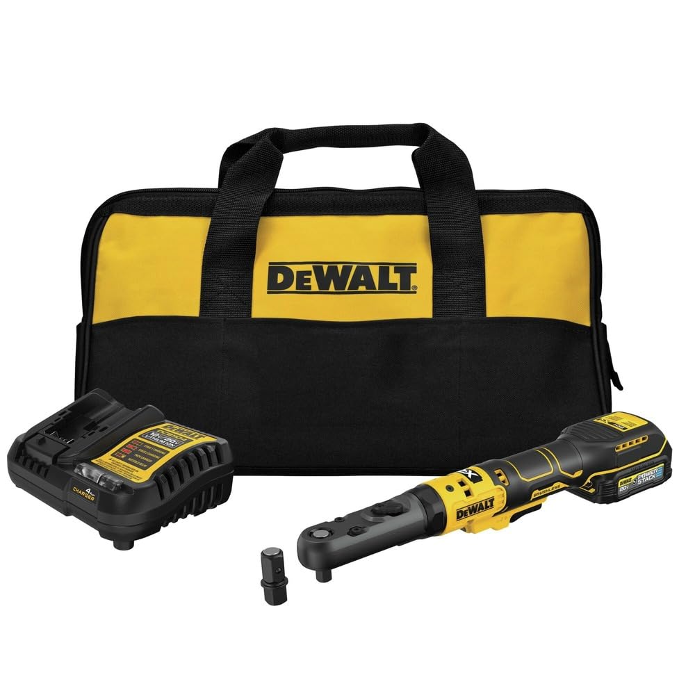 20V MAX XR DEWALT Cordless Ratchet Set, 3/8" and 1/2" Sealed Head Ratchet, Battery and Charger Included (DCF510GE1)