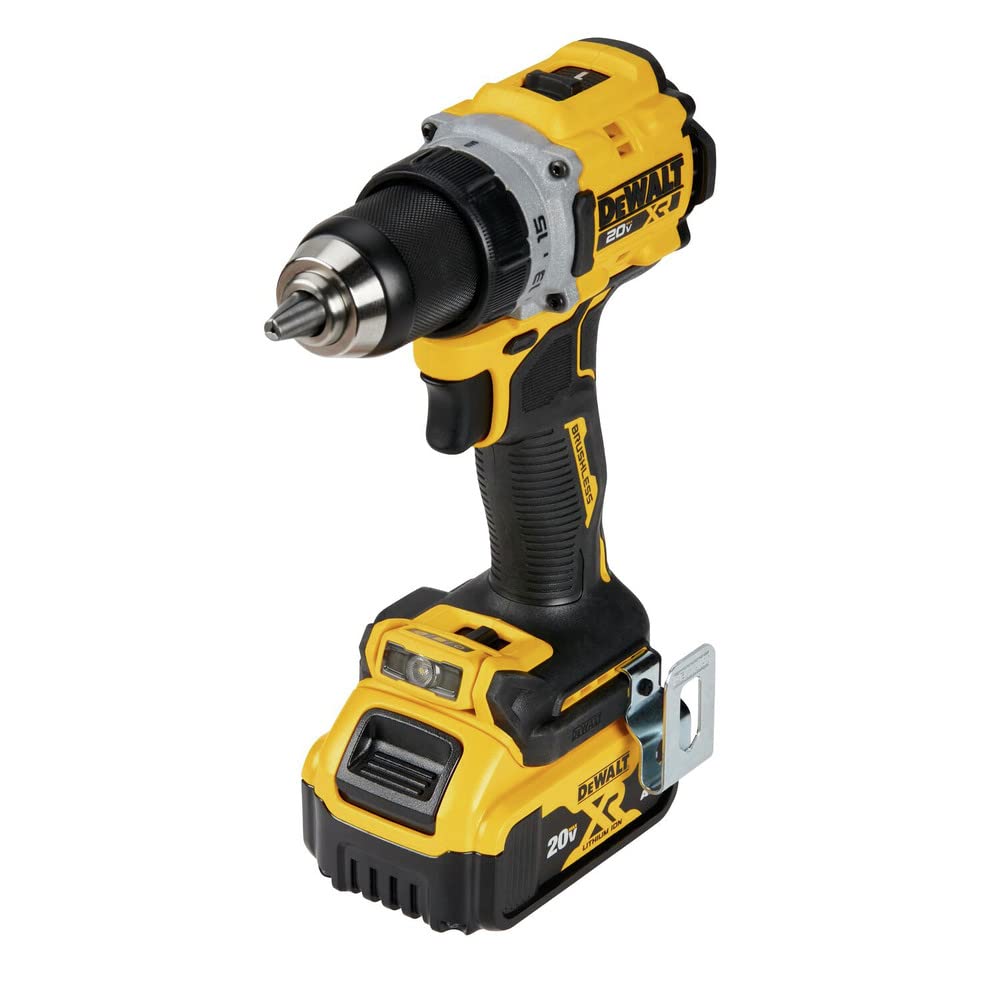 20V MAX* DEWALT XR® Brushless Cordless 1/2 in. Drill/Driver Kit (DCD800P1), Yellow