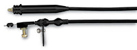 Kickdown Cable Kit Lokar XKD-2700HT with Black Stainless Steel Housing and Black Aluminum Fittings for GM 700-R4 Transmission