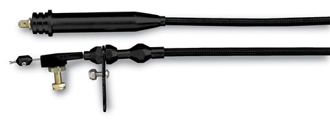 Kickdown Cable Kit Lokar XKD-2700HT with Black Stainless Steel Housing and Black Aluminum Fittings for GM 700-R4 Transmission