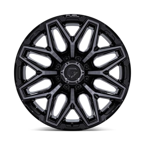FLUX FUEL OFF-ROAD 22X10 8X180 4.79-18mm GLOSS BLACK BRUSHED FACE WITH GRAY TINT - FC854BT22108818N