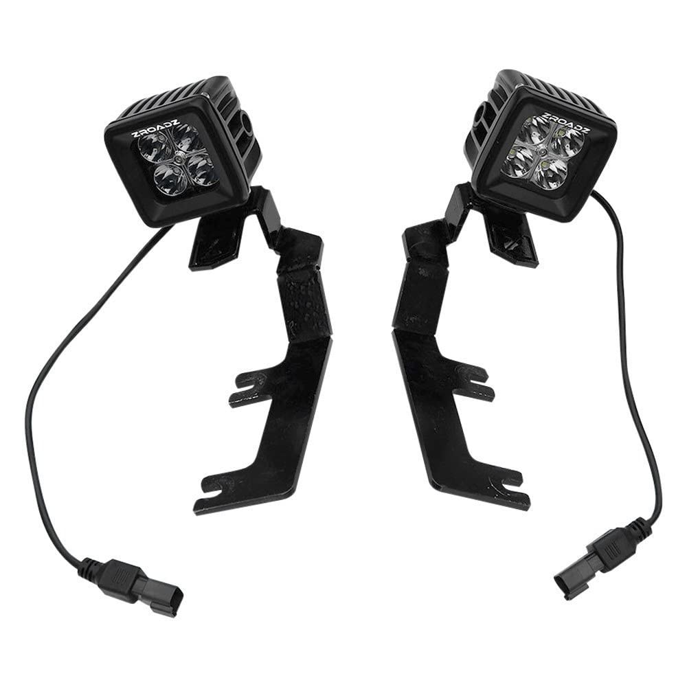 ZROADZ Black A-Pillar 2-LED Pod Light KIT Z364521-KIT2 compatible with 2009-2016 DODGE RAM 1500