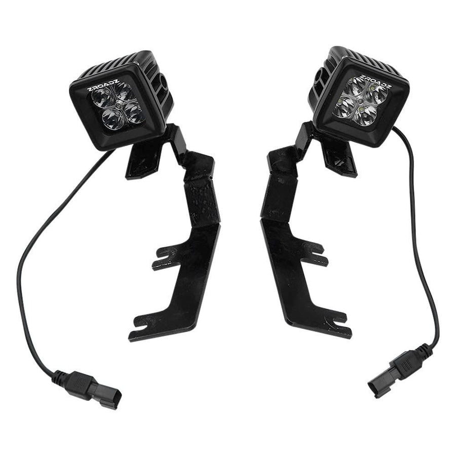 ZROADZ Black A-Pillar 2-LED Pod Light KIT Z364521-KIT2 compatible with 2009-2016 DODGE RAM 1500