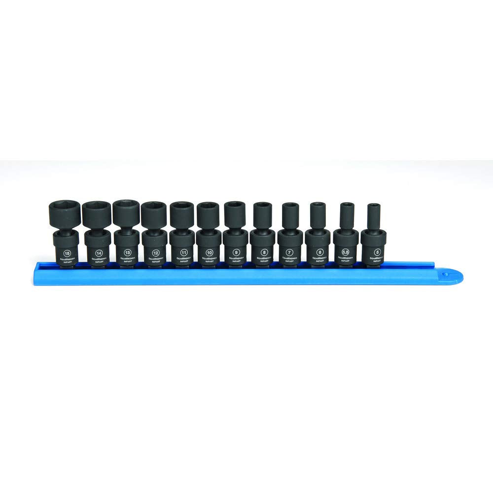 12-Piece GearWrench Metric 1/4 in. Drive 6 Point Universal Impact Socket Set