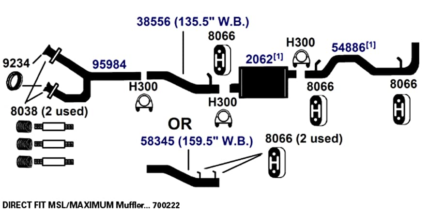Exhaust Pipe AP Exhaust Products 38556