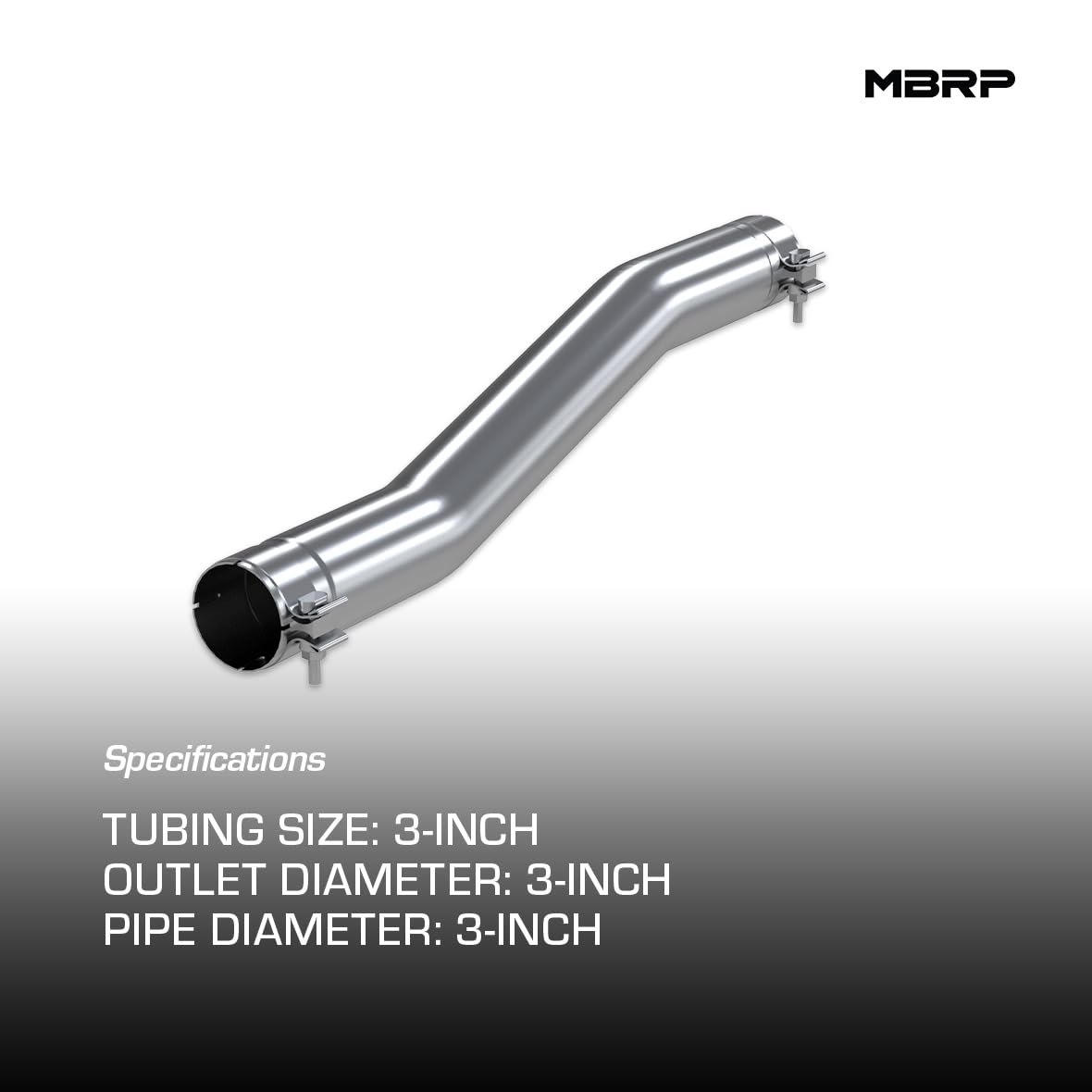 T409 Stainless MBRP S5001409 Center Section Straight Pipe — Post-Catalyst