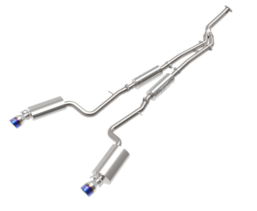 aFe Power 3 IN to 2-1/2 IN 304 Stainless Steel Cat-Back Exhaust System w/Blue Tip Fit Lexus IS200t 16-17 L4-2.0L (t) 49-36059-L