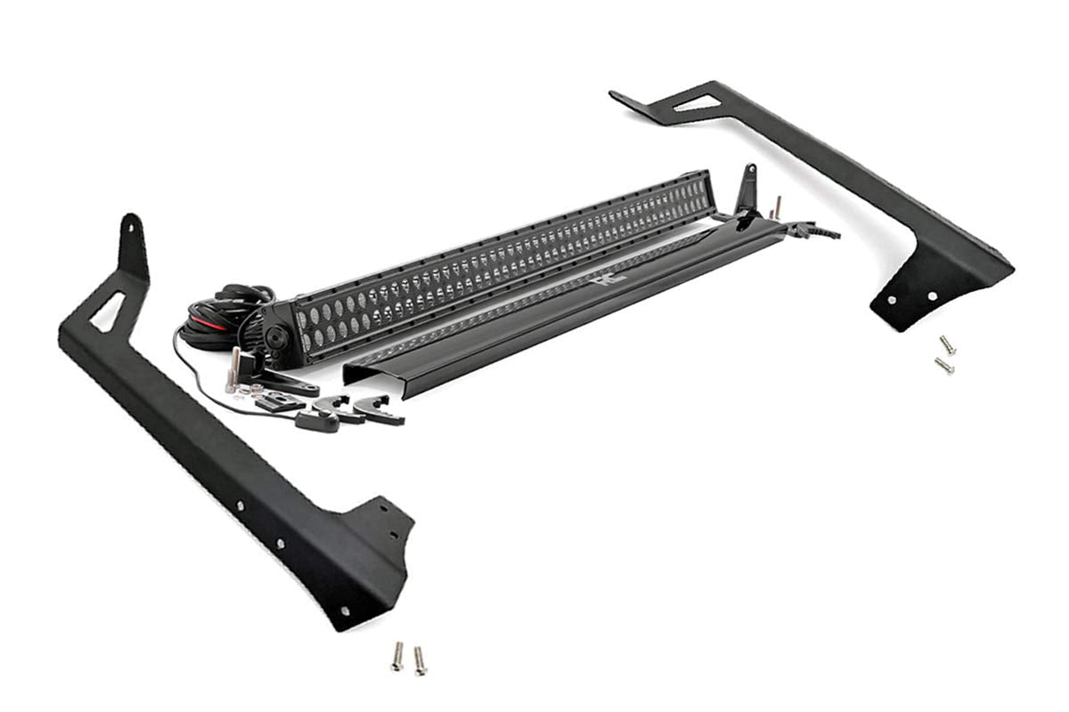 50" Rough Country LED Upper Windshield Kit for 2007-2018 Wrangler JK - 70504BL