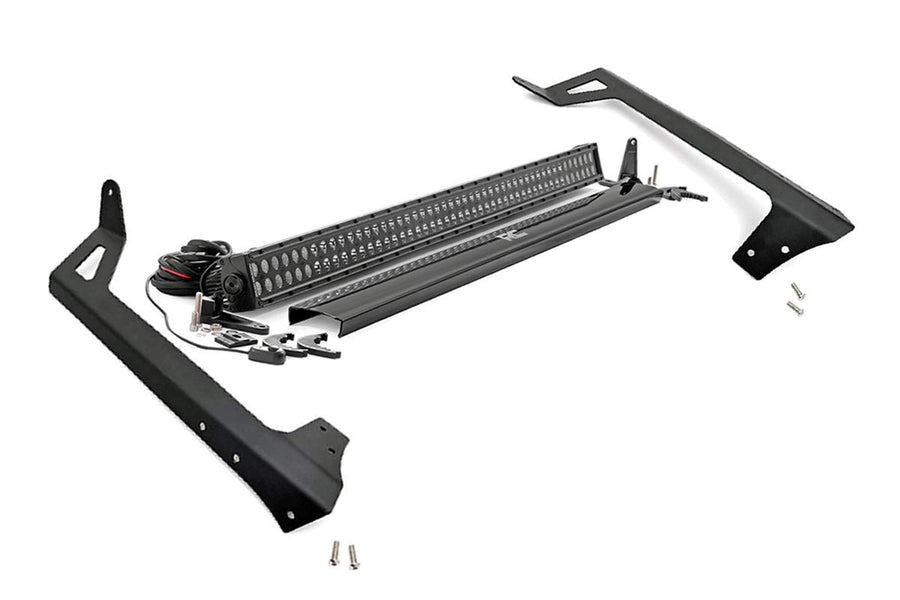 50" Rough Country LED Upper Windshield Kit for 2007-2018 Wrangler JK - 70504BL