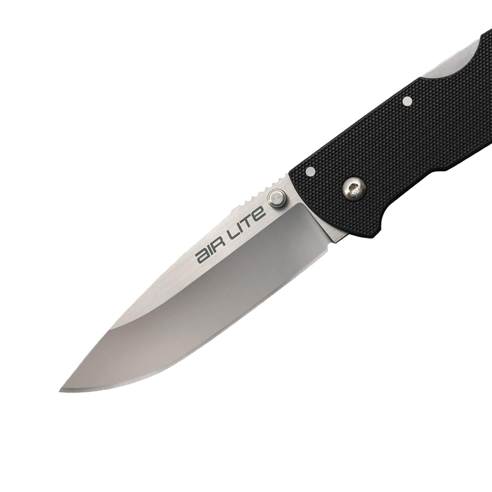 Cold Steel Folding Knife Air Lite with Japanese 10A Steel Blade, Tri-Ad Lock, Pocket Clip and G-10 Handle, Drop Point, Silver/Black