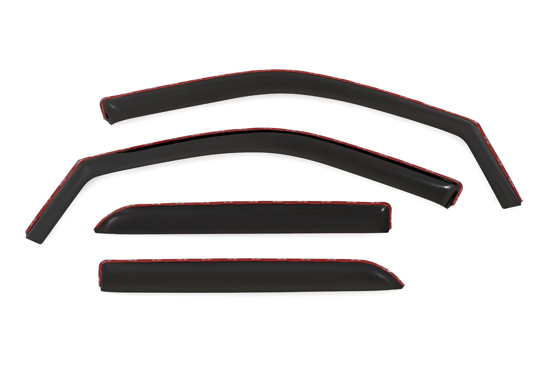 Rough Country Window Rain Guards in-Channel for Ram 1500 (2009-2018) & 2500/3500 Crew Cab (2019-2025) - Low Profile Window Visors, 4-Pc Rain Guard for Trucks