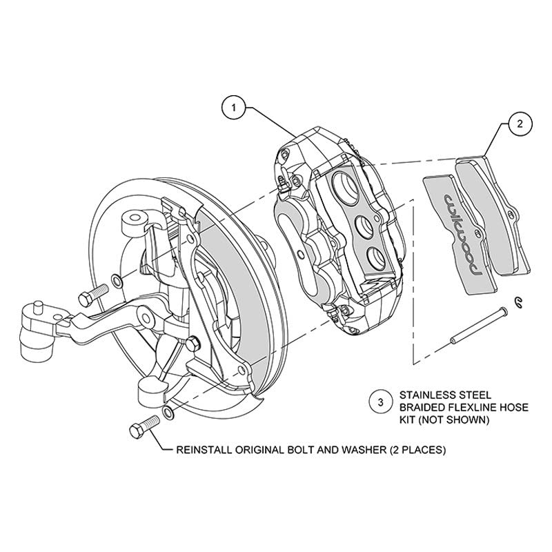 Front D8-6 Caliper Kit,Ano