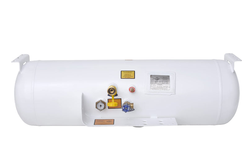 Flame King 29.3 Gallon ASME Horizontal Under Mounted RV, Van Or Trailer Propane Tank Cylinder