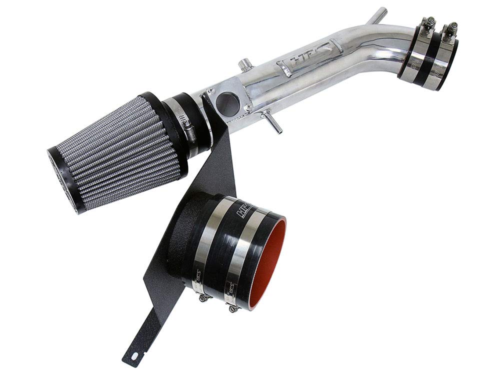 HPS Shortram Performance Polish Air Intake Kit + Heat Shield Cool Ram Compatible for 2001-2005 Lexus IS300 3.0L, 827-590P