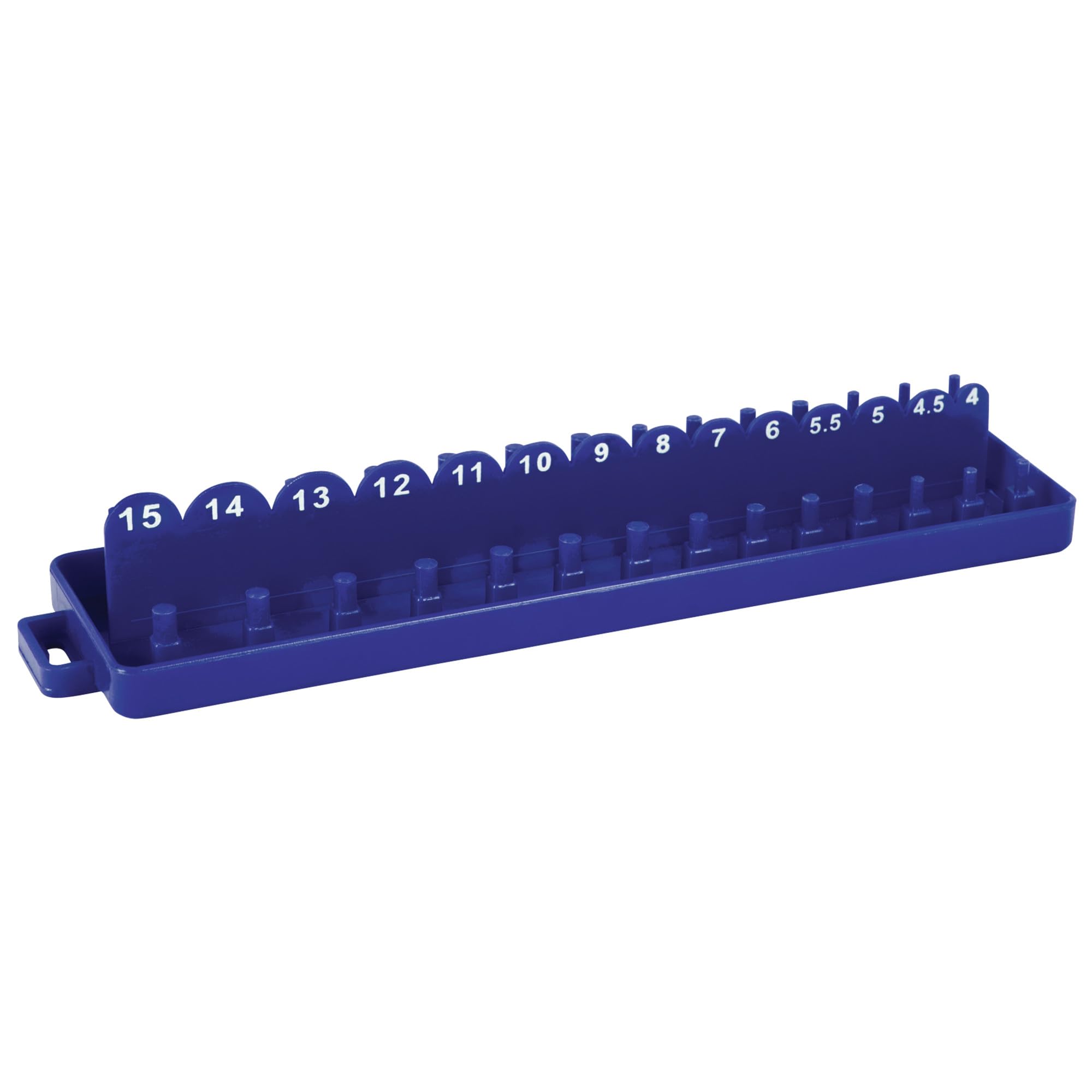 W776 Performance Tool Metric Socket Organizer with Pre-Marked Size Labels - Holds 28 Standard and Deep Wall 1/4-Inch Drive Sockets and Accessories