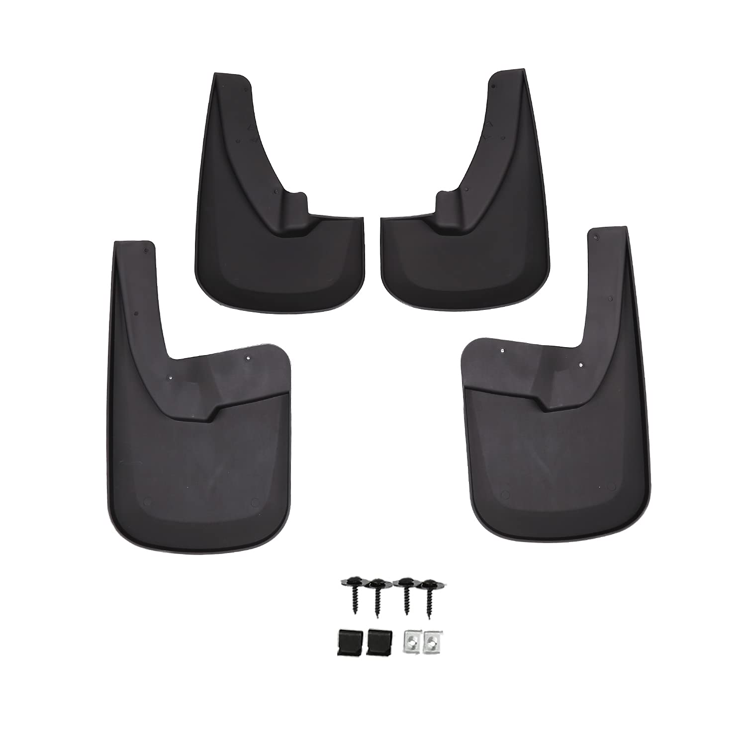 4PC Spec-D Tuning Splash Guard Mud Flaps w/Wheel Lip Set Front + Rear Compatible with Dodge Ram 1500 2500 3500 2009-2018