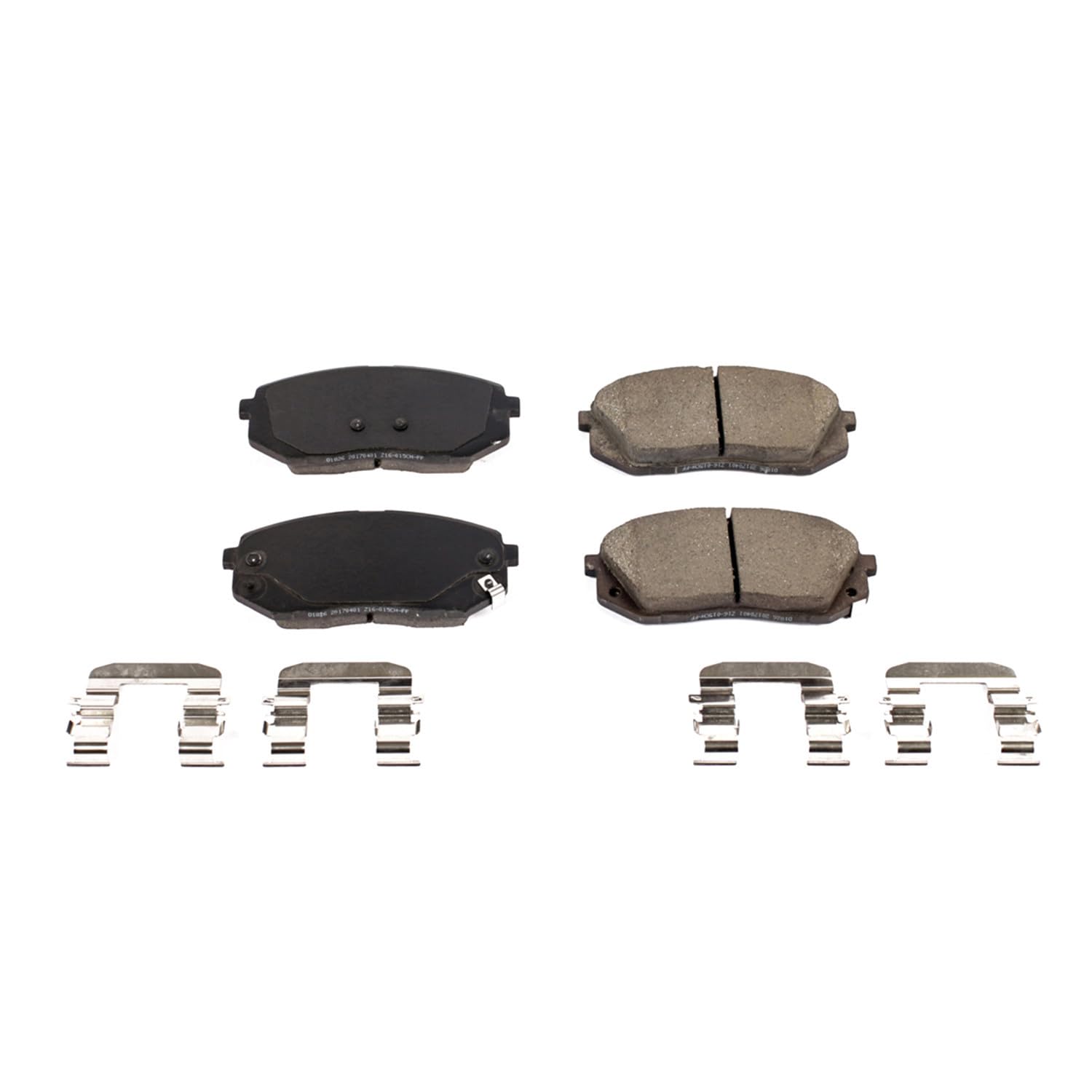 PowerStop Front Brake Pads For Hyundai Elantra GT 2018 |Kona Electric 2019-20 |Sonata 2016-19 |Kia Niro EV 2019-20 |Optima 2016-20 - Brake Pads Ceramic With Installation Hardware, 17-1826