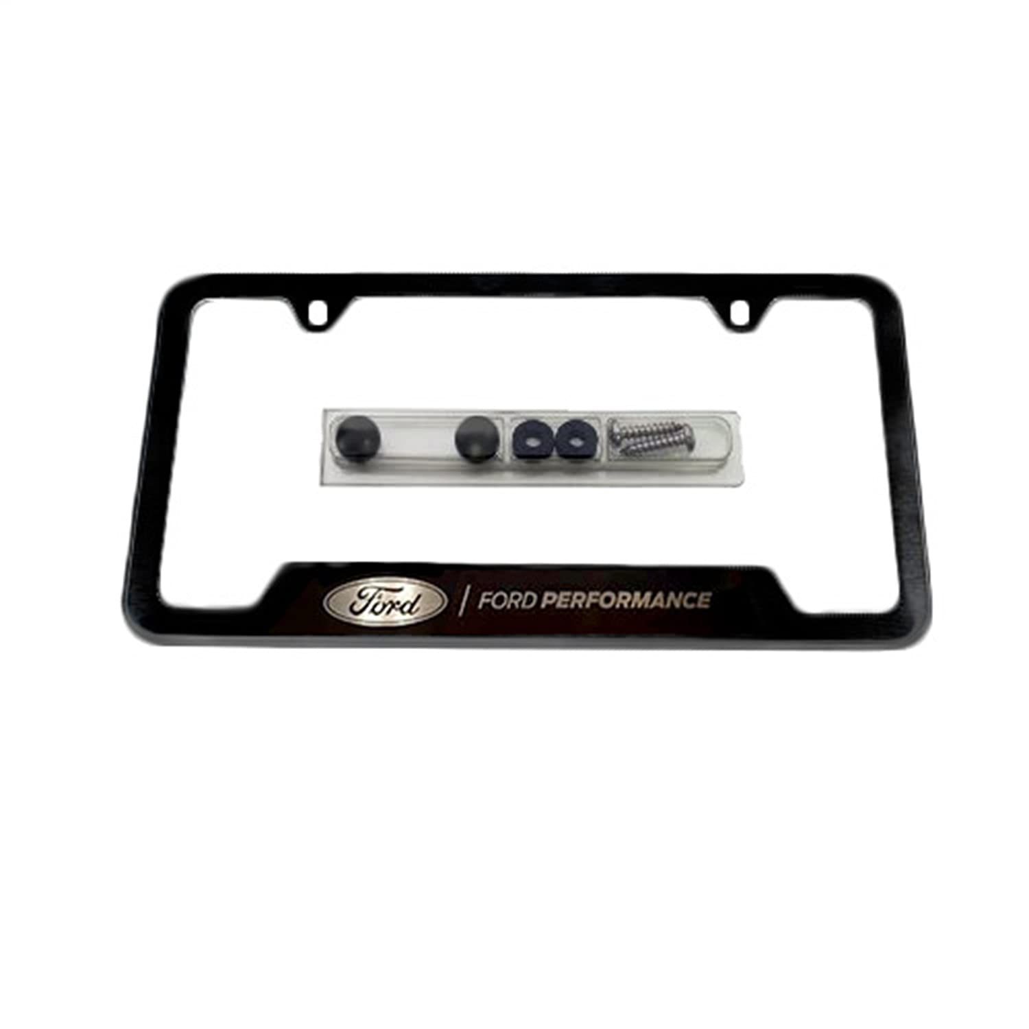 Black Stainless Steel FORD PERFORMANCE License Plate Frame