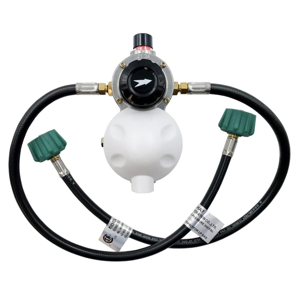LP Gas Regulator AP Products 028-606024 Auto Changeover with Two 24" Pigtails, Cover & Mounting Bracket