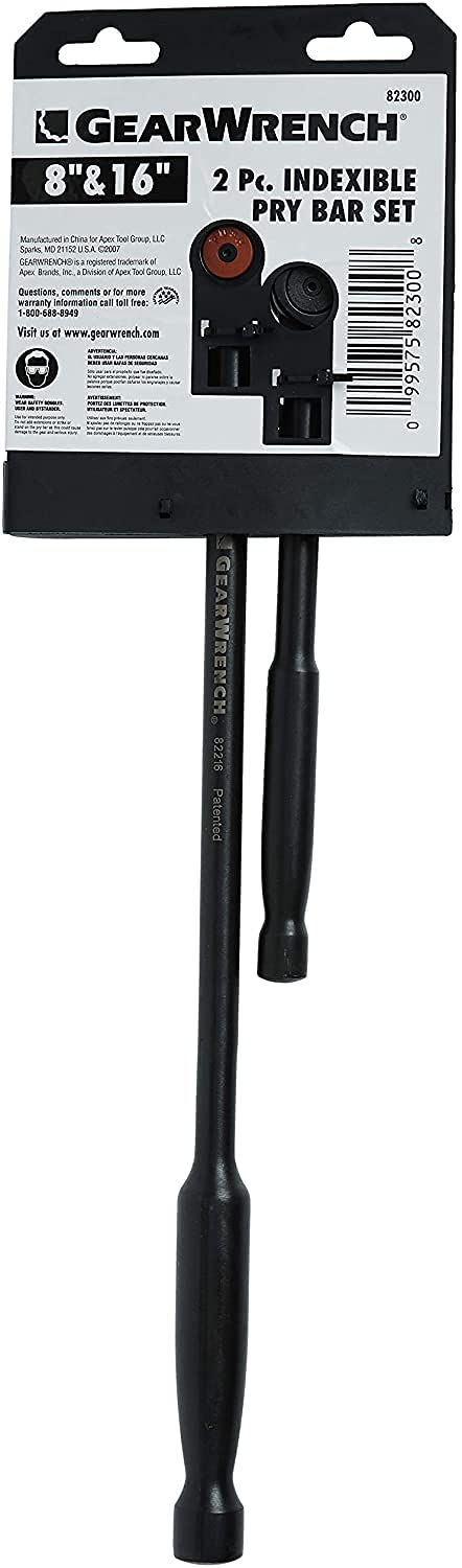 2 Pc. GEARWRENCH Indexing Pry Bar Set, 8" & 16" - 82300