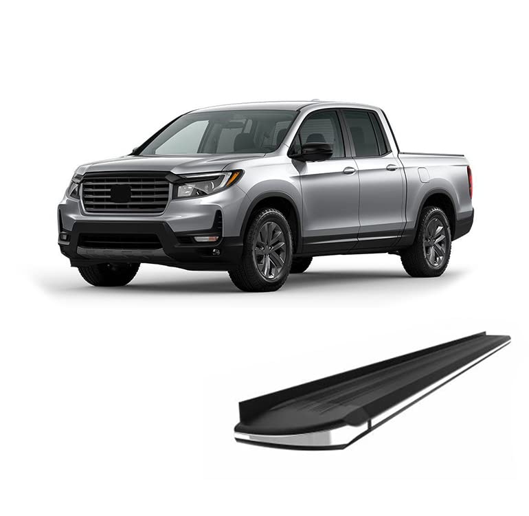 Black Aluminum Black Horse Exceed Running Boards Compatible with 16-25 Pilot / 19-25 Passport / 17-25 Ridgeline