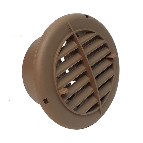 A10-3351VP Valterra Rotating/Dampered Heating and A/C Register - 4" ID x 5-1/2" OD, Light Brown