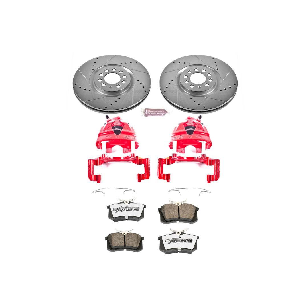 Power Stop KC914-26 Z26 Street Warrior Front Brake Kit For Volkswagen Golf 2002-2004, Volkswagen Jetta 2004 [Model Specific]