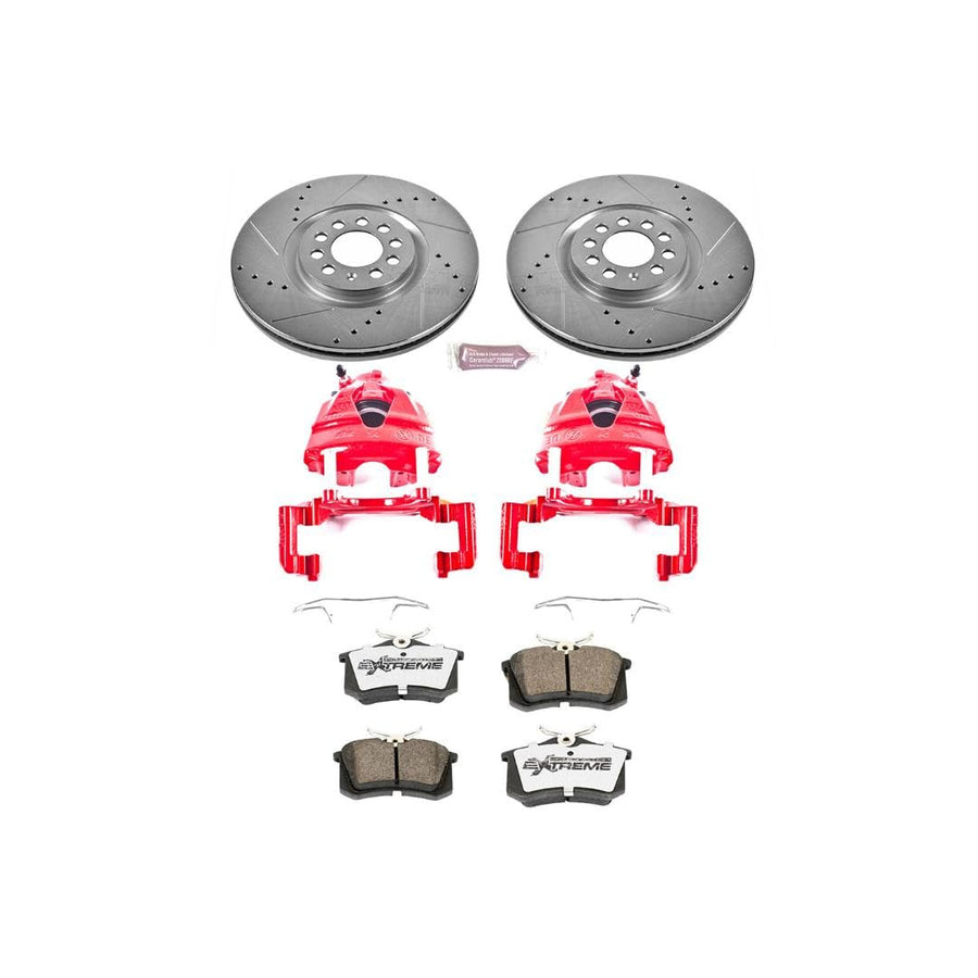 Power Stop KC914-26 Z26 Street Warrior Front Brake Kit For Volkswagen Golf 2002-2004, Volkswagen Jetta 2004 [Model Specific]