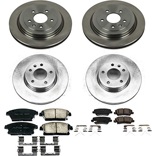 Power Stop KOE7402 Replacement Brake Kit-OE Front and Rear Brake Rotors & Ceramic Pads
