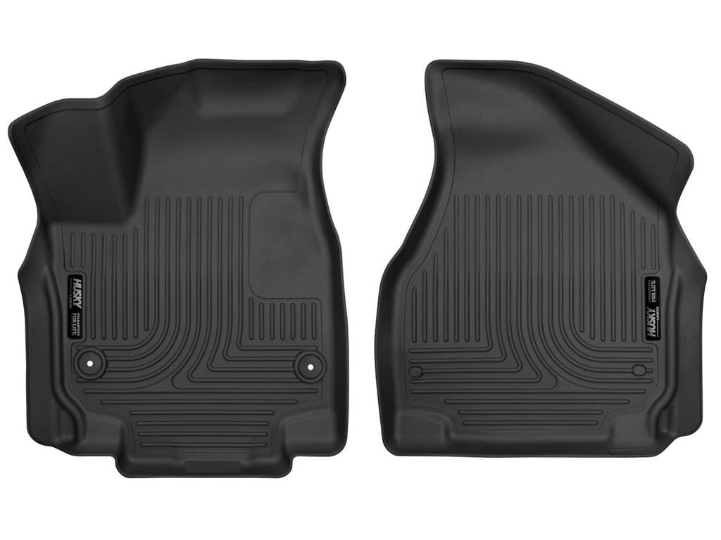 Husky Liners Floor Mats Weatherbeater | Fits 2017-2025 Chrysler Pacifica, Touring & Touring L; 2020-2025 Chrysler Voyager | Front Row, 2-pc Black - 13011