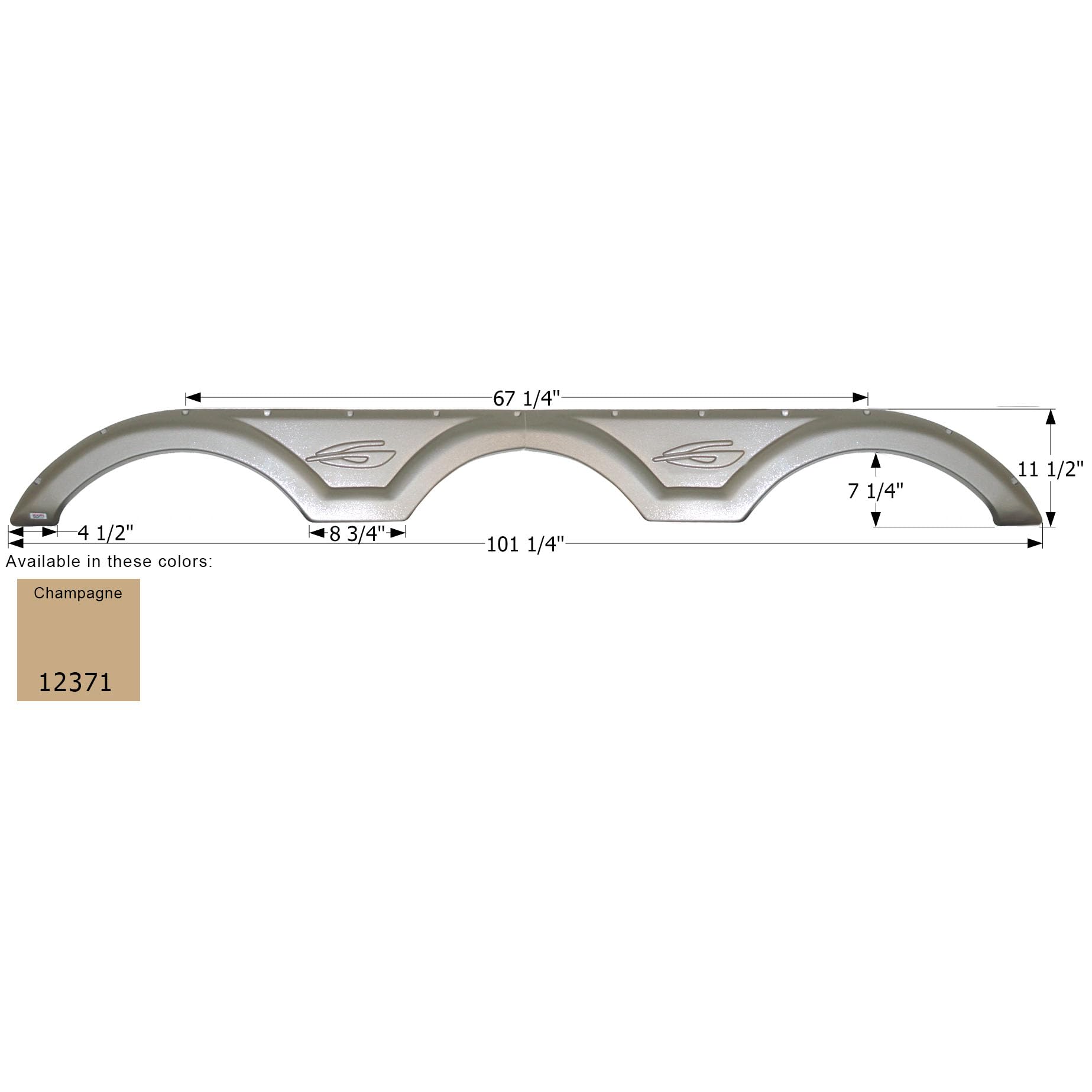Fender Skirt ICON, Triple, Gulf Stream, FS2371, Champagne