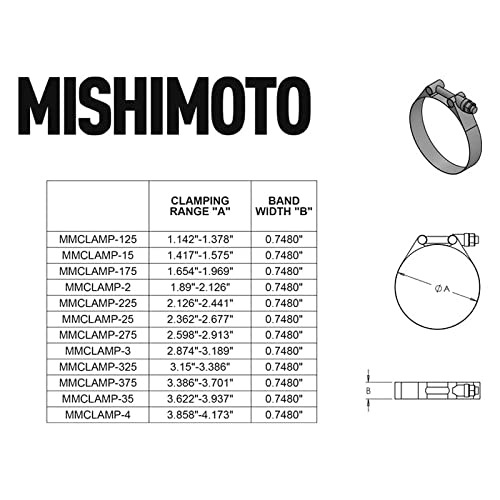 MM T-Bolt Clamps Mishimoto MMCLAMP-275GD